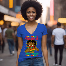 Load image into Gallery viewer, Juneteenth Shirt, Betty Boop V-Neck T-Shirt, Celebrate Juneteenth Graphic Shirt Gift, Black Queen Women Empowerment Clothing, Freedom Shirt
