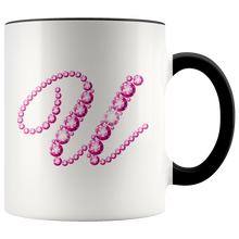 Load image into Gallery viewer, Initial U | Monogram Coffee Mug | Custom Letter Mug | Bling Style | Initial Letter Cup