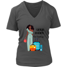 Load image into Gallery viewer, Catch Flights Not Feelings No. 4 | Travel The World | T-Shirt for Her | Girls Trip