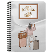 Load image into Gallery viewer, Stop Dreaming Travel Journal | Travel Notebook | World Travel Book | Afro Girl Travel