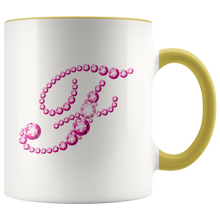 Load image into Gallery viewer, Initial F | Monogram Coffee Mug | Custom Letter Mug | Bling Style | Initial Letter Cup