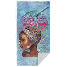 Load image into Gallery viewer, Gorgeous Beach Towel | Afro Girl Towel | Travel | Gifts for Her | Girlfriends Gift | Salt Life | Summer