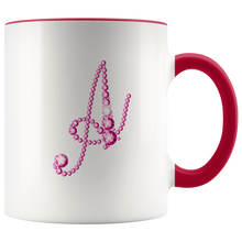 Load image into Gallery viewer, Initial A - Monogram Coffee Mug - Custom Letter Mug - Bling Style Initial Letter Cup