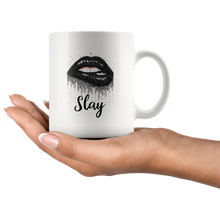Load image into Gallery viewer, Black Dripping Lip Slay Mug for Hot or Cold Beverages