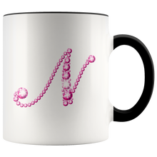 Load image into Gallery viewer, Initial N | Monogram Coffee Mug | Custom Letter Mug | Bling Style | Initial Letter Cup