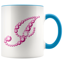 Load image into Gallery viewer, Initial I | Monogram Coffee Mug | Custom Letter Mug | Bling Style | Initial Letter Cup