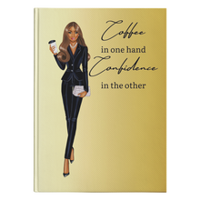 Load image into Gallery viewer, Coffee & Confidence Writing Journal | Success Book | Motivation Goals | Boss Babe