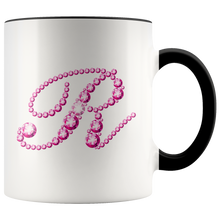 Load image into Gallery viewer, Initial R | Monogram Coffee Mug | Custom Letter Mug | Bling Style | Initial Letter Cup