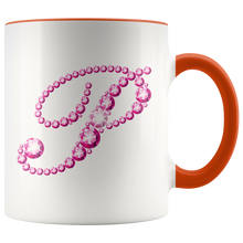Load image into Gallery viewer, Initial P | Monogram Coffee Mug | Custom Letter Mug | Bling Style | Initial Letter Cup