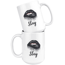 Load image into Gallery viewer, Black Dripping Lip Slay Mug for Hot or Cold Beverages