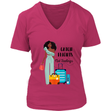 Load image into Gallery viewer, Catch Flights Not Feelings No. 4 | Travel The World | T-Shirt for Her | Girls Trip