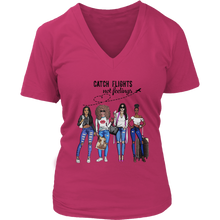 Load image into Gallery viewer, Catching Flights Not Feelings No. 5 | Travel The World | T-Shirt for Her | Girls Trip