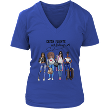Load image into Gallery viewer, Catching Flights Not Feelings No. 5 | Travel The World | T-Shirt for Her | Girls Trip