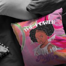 Load image into Gallery viewer, The Power is in your Puff Pillow (Pink)