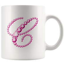 Load image into Gallery viewer, Initial C | Monogram Coffee Mug | Custom Letter Mug | Bling Style | Initial Letter Cup