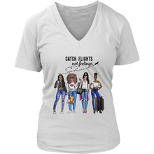 Load image into Gallery viewer, Catching Flights Not Feelings No. 5 | Travel The World | T-Shirt for Her | Girls Trip