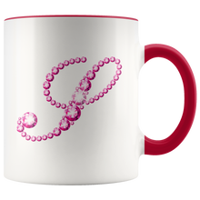 Load image into Gallery viewer, Initial S | Monogram Coffee Mug | Custom Letter Mug | Bling Style | Initial Letter Cup