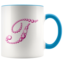 Load image into Gallery viewer, Initial T | Monogram Coffee Mug | Custom Letter Mug | Bling Style | Initial Letter Cup