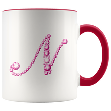 Load image into Gallery viewer, Initial N | Monogram Coffee Mug | Custom Letter Mug | Bling Style | Initial Letter Cup