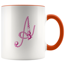 Load image into Gallery viewer, Initial A - Monogram Coffee Mug - Custom Letter Mug - Bling Style Initial Letter Cup