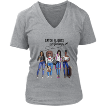 Load image into Gallery viewer, Catching Flights Not Feelings No. 5 | Travel The World | T-Shirt for Her | Girls Trip