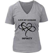 Load image into Gallery viewer, I Love My Husband Infinity Valentines Day Short Sleeve T-Shirt
