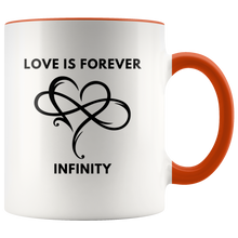 Load image into Gallery viewer, Love is Forever Infinity Hot & Cold Beverage Mug