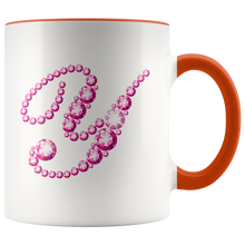 Load image into Gallery viewer, Initial Y | Monogram Coffee Mug | Custom Letter Mug | Bling Style | Initial Letter Cup