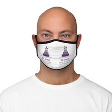 Load image into Gallery viewer, Fitted Polyester Face Mask - KC Sweets - White Background