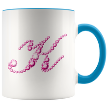 Load image into Gallery viewer, Initial K | Monogram Coffee Mug | Custom Letter Mug | Bling Style | Initial Letter Cup