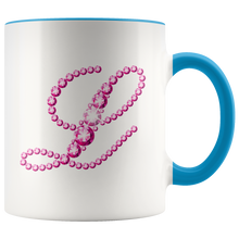 Load image into Gallery viewer, Initial L | Monogram Coffee Mug | Custom Letter Mug | Bling Style | Initial Letter Cup