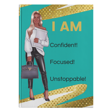 Load image into Gallery viewer, I AM Confidence, Focused, Unstoppable | Notebook | Entrepreneur | Boss Babe | Journal