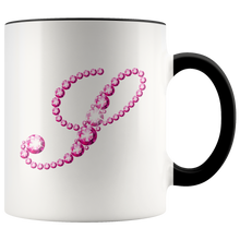Load image into Gallery viewer, Initial S | Monogram Coffee Mug | Custom Letter Mug | Bling Style | Initial Letter Cup
