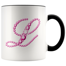 Load image into Gallery viewer, Initial L | Monogram Coffee Mug | Custom Letter Mug | Bling Style | Initial Letter Cup