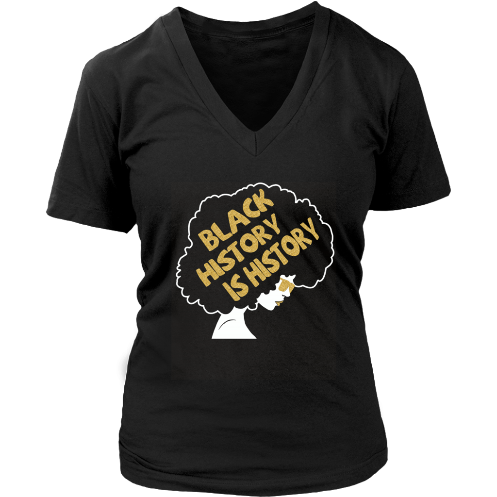 Black History Woman's V-Neck T-Shirt