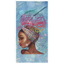Load image into Gallery viewer, Gorgeous Beach Towel | Afro Girl Towel | Travel | Gifts for Her | Girlfriends Gift | Salt Life | Summer