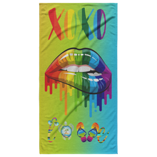 Load image into Gallery viewer, Rainbow Dripping Lip Beach Towel | Summer Gifts | Travel Towel | Salt Life | Gifts for Her