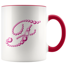 Load image into Gallery viewer, Initial F | Monogram Coffee Mug | Custom Letter Mug | Bling Style | Initial Letter Cup