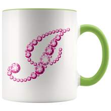 Load image into Gallery viewer, Initial I | Monogram Coffee Mug | Custom Letter Mug | Bling Style | Initial Letter Cup