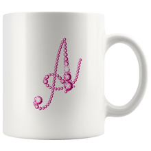 Load image into Gallery viewer, Initial A - Monogram Coffee Mug - Custom Letter Mug - Bling Style Initial Letter Cup