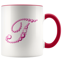 Load image into Gallery viewer, Initial T | Monogram Coffee Mug | Custom Letter Mug | Bling Style | Initial Letter Cup