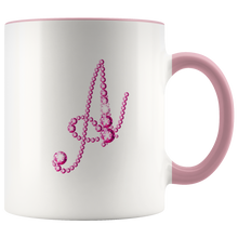 Load image into Gallery viewer, Initial A - Monogram Coffee Mug - Custom Letter Mug - Bling Style Initial Letter Cup