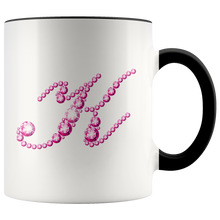 Load image into Gallery viewer, Initial K | Monogram Coffee Mug | Custom Letter Mug | Bling Style | Initial Letter Cup