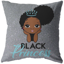 Load image into Gallery viewer, Black Princess (Blue Pillow)