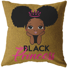 Load image into Gallery viewer, Black Princess (Gold/Pink Pillow)
