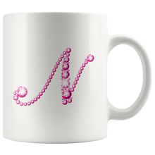 Load image into Gallery viewer, Initial N | Monogram Coffee Mug | Custom Letter Mug | Bling Style | Initial Letter Cup