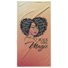 Load image into Gallery viewer, Black Girl Magic Beach Towel | Salt Life | Travel Gifts | Girls Trip Travel | Afro Girl