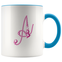 Load image into Gallery viewer, Initial A - Monogram Coffee Mug - Custom Letter Mug - Bling Style Initial Letter Cup