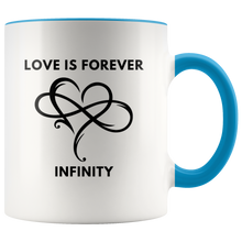 Load image into Gallery viewer, Love is Forever Infinity Hot & Cold Beverage Mug
