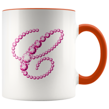 Load image into Gallery viewer, Initial C | Monogram Coffee Mug | Custom Letter Mug | Bling Style | Initial Letter Cup